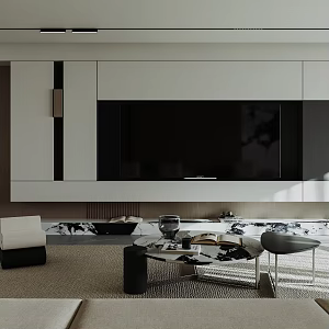 TV background wall 3d model