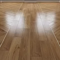 Wooden Floor Herringbone Pattern With Natural Wood Texture And Glossy Surface