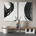 Hanging Painting Decorative Painting Abstract Painting 3d model