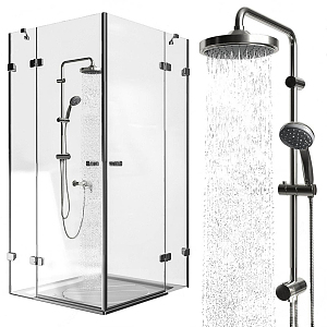 Modern Shower Room Glass Shower 3d model