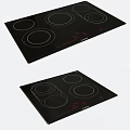 Miele Induction Cooktop Kitchen Appliance With Black Glass Surface Circular Heating Zones Red Control Indicators