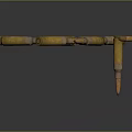 Golden Metallic Bullets Scattered On Dark Background With Multiple Shapes And Angles