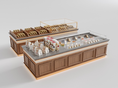 Jane European Bread Sandwich Display Cabinet 3d model