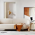 Modern double sofa 3d model