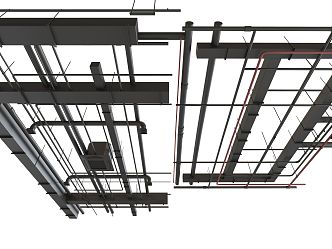 Pipe ventilation pipe ceiling pipe ceiling fire pipe ceiling pipe 3d model