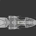 Futuristic Cosmic Spaceship 3D Model With Detailed Structure And Sci Fi Design