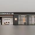 KIZEN Jinjiang Doors and Windows Modern Exhibition Entrance With Glass Doors And Facade Design