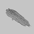 Futuristic Scifi Spaceship 3D Model With Detailed Gray Exterior And Cockpit