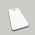 White Modern Smartphone With Sleek Back Design And Single Camera Hole 3d model