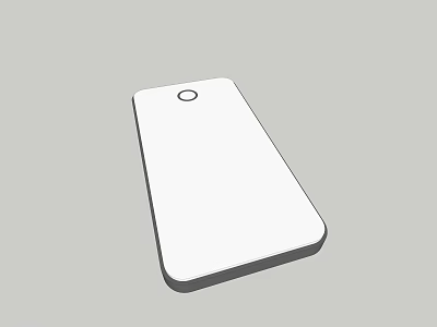 White Modern Smartphone With Sleek Back Design And Single Camera Hole 3d model