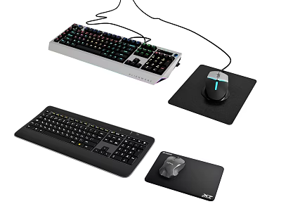 PC Peripherals Featuring RGB Mechanical Keyboard Regular Keyboard Mice And Mouse Pads 3d model