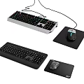 PC Peripherals Featuring RGB Mechanical Keyboard Regular Keyboard Mice And Mouse Pads 3d model