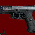 Modern Tactical Pistol With Black Silver Finish And Ergonomic Grip