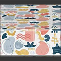 Colorful Decorative Paper House With Abstract Patterns And Geometric Shapes