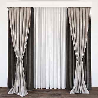 Vintage Curtain 3d model