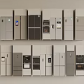 Modern Refrigerator Cabinet Single Open Refrigerator Double Open Refrigerator Built-in Oven 3d model