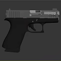 Glock Pistol Modern Design With Metal Body And Black Ergonomic Grip