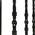 Elegant Decorative Metal Fence Design with Detailed Carved Spindles and Ornate Ball Top Posts
