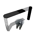 Modern Console Table Featuring Black Gray Frame Glass Top And Stone Base