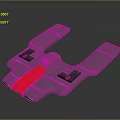 Futuristic Gray Spacecraft With Red Stripe And Sleek Wings For Cosmic Exploration