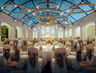 Wedding Banquet Hall 3d model