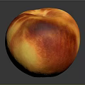 Fresh Ripe Peach With Orange Red And Yellow Skin Juicy And Delicious On Black Background