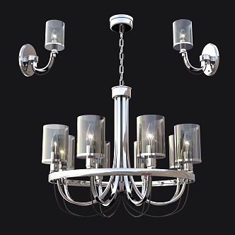 Antique chandelier lamp 3d model