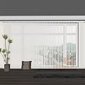 Modern Vertical Slat Room Divider In Indoor Living Space With Natural Light And Wooden Floor