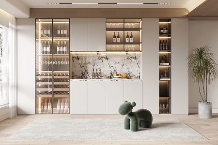 Modern Wine Cabinet 3d model