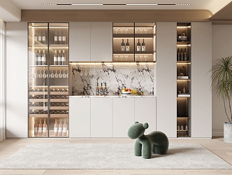 Modern Wine Cabinet 3d model