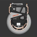 Modern Electric Unicycle With Black And Orange Accents And Stable Pedals And Durable Wheel