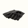 Modern Black Leather Wall Decor With Holes And Metal Buckle Accents