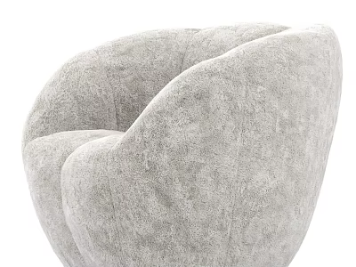Soft Gray Modern Bean Bag Chair With Comfortable Rounded Design And Cozy Upholstery 3d model