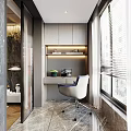 Modern Bedroom Interior Featuring Textured Wall Platform Bed Nightstands Pendant Light Wooden Flooring Large Windows