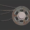 Mechanical Gear Assembly With Stacked Metal Gears Central Shaft And Toothed Structure
