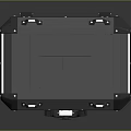 Black Hard Protective Case with Metal Latches Reinforced Corners and Handle for Equipment Storage