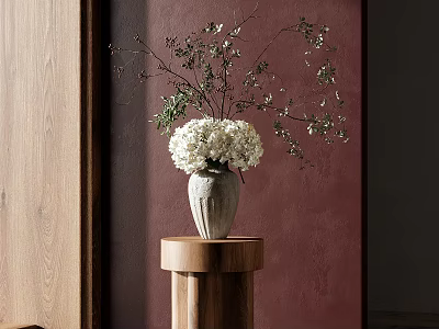 Quiet Vase Flower Art 3d model