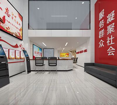 Modern Hall Community Hall 3d model