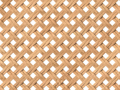 Wooden Woven Lattice Components With Natural Grid Texture And Intricate Pattern 3d model