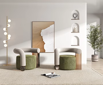 Modern Single Sofa Leisure Chair 3d model