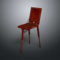 Red Wooden Folding Easel Stand for Digital Drawing Tablet and Art Tools