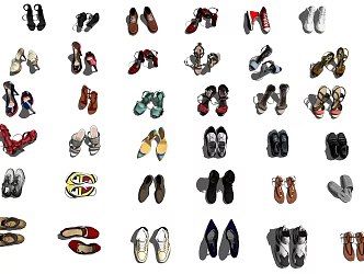 Modern Shoes sneaker High Heels Women's Shoes Men's Shoes 3d model