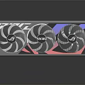 ASUS ROG High Performance Graphics Card with Triple Fans Blue Red Accents