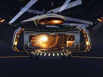 Stage Small Stage Indoor Stage Fashion Music Stage Electric Sound Theater Stage 3d model