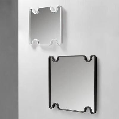 Modern Minimalist Wall Mounted Mirrors With Black And White Frames 3d model