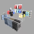 Clothing Racks Display Various Clothes T-shirts Shirts Pants And Sale 50%