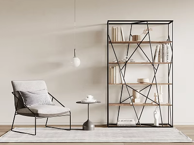 Modern Bookshelf 3d model