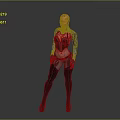 Cyberpunk Female Character 3D Model With Mechanical Arms And Futuristic Design