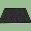 Four Black Rectangular Mats For Office Desk Use With Smooth Surface 3d model