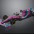Pink BAWT Formula 1 Racing Car With Aerodynamic Body And Wheels